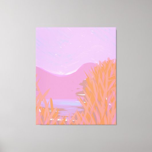 Originele hedendaagse "The Lake" drieluik kunstwer Canvas Afdruk (Voorkant)