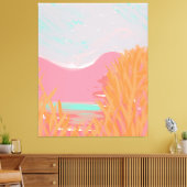 Originele hedendaagse "The Lake" drieluik kunstwer Canvas Afdruk (Insitu (Woonkamer))