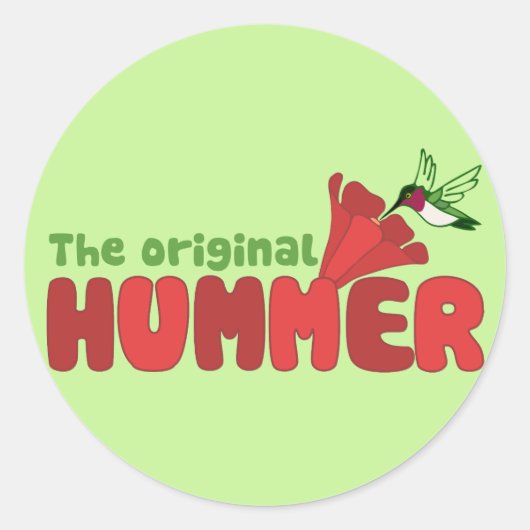 Originele Hummer Ronde Sticker (Voorkant)