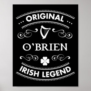 Originele Ierse Legende - O'brien Ierse Achternaam Poster