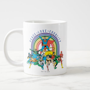 Originele Justice League - Peace, Love, Equality Extra Grote Beker