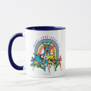 Originele Justice League - Peace, Love, Equality Mok