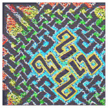 Originele Keltische verf~Verborgen berg op stof