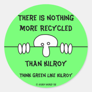 Originele Kilroy Groene Sticker
