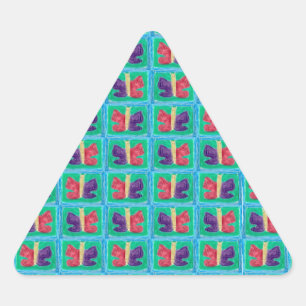 Originele kleurige vlinder   Filter   Basis   Driehoek Sticker