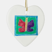 Originele kleurrijke vlinder, jonge kunstenaar | keramisch ornament (Rechts)