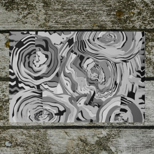 Originele Kunst Bloemen Grijs & Zwart Ontwerp Buit Deurmat