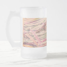 Originele Kunst Digitale Waterverf Bamboe Frosted Matglas Bierpul