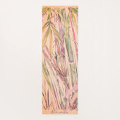 Originele Kunst Digitale Waterverf Bamboe Yoga Mat (Achterkant)