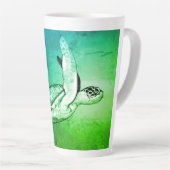 Originele kunst van zeeschildpad-spiritualiteit latte mok (Rechterhoek)