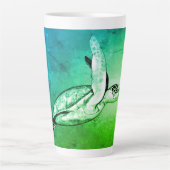 Originele kunst van zeeschildpad-spiritualiteit latte mok (Voorkant)