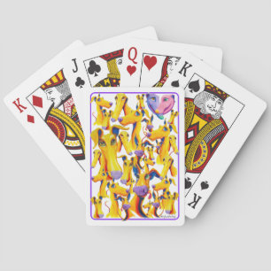 Originele kunstkrijt pastel pokerkaarten