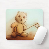 Originele  kunstmousepad - Teddy Muismat (Met muis)