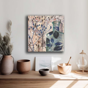 Originele Kunstwerk flesjes & Foliage Canvas Afdruk