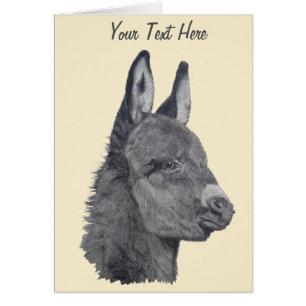 originele levensechte tekening van schattige ezel