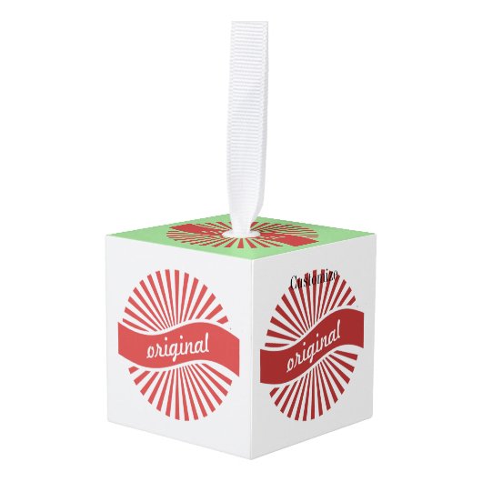 Originele Logo Thunder_Cove Kubus Ornament (Voorkant hoekig)