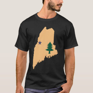 Originele Maine Staatsvlag Noordelijk New England T-shirt