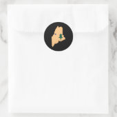 Originele Maine State vlag Noord-New England Dir Ronde Sticker (Tas)