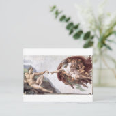 Originele Michelangelo-verf in sistin chapel Rome Briefkaart (Staand voorkant)