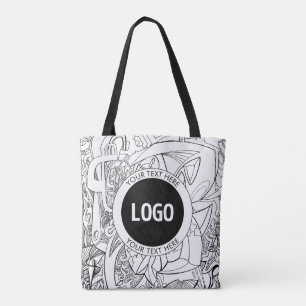 Originele moderne lijnkunst en uw Logo Draagtas
