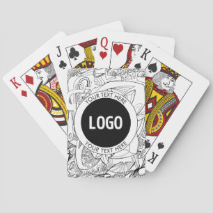 Originele moderne lijnkunst en uw Logo Pokerkaarten