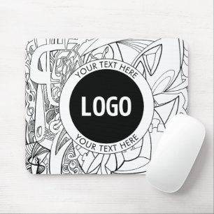 Originele moderne lijnkunst & uw logo muismat