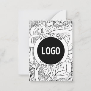 Originele moderne lijnkunst & uw logo notitiekaartje