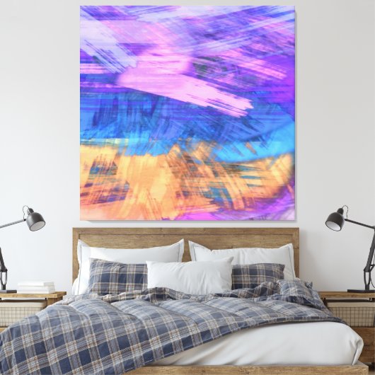 Originele moderne moderne abstracte kunst canvas afdruk (Insitu (Slaapkamer))