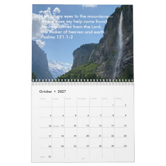 Originele Natuurfotografie Aangepaste Tekst Schrif Kalender