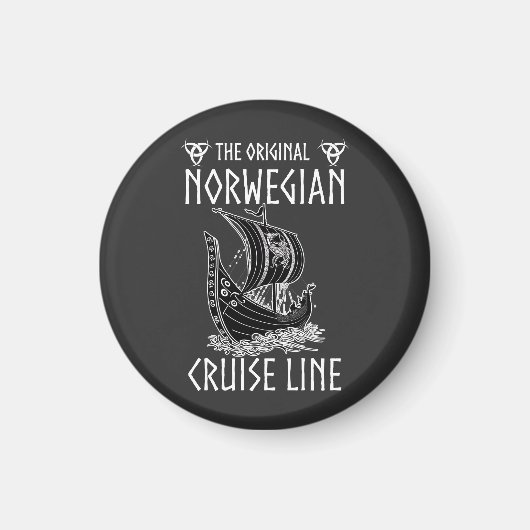 Originele Noorse cruiselijn - nostalgische reis Magneet (Voorkant)