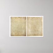 ORIGINELE onafhankelijkheidsverklaring voor en ach Canvas Afdruk (Voorkant)