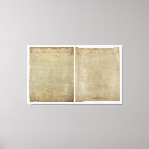ORIGINELE onafhankelijkheidsverklaring voor en ach Canvas Afdruk