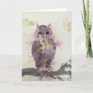 Originele Owl Art op blanco kaart
