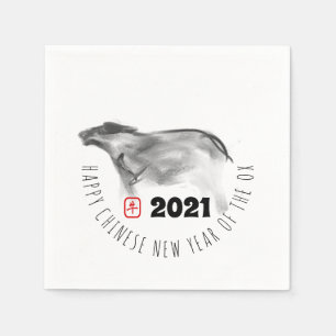 Originele OX Chinees nieuwjaar 2021 PN Servet