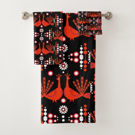 Originele Peacock Art Home Decor Bad Handdoek (Insitu)