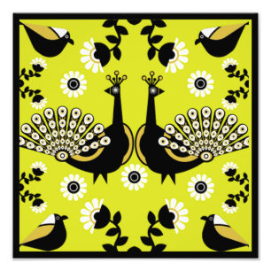 Originele Peacock Art Home Decor Foto Afdruk