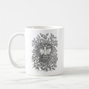 Originele pen en inkttekening van een groen Man Koffiemok