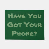 originele quirky phone reminder fragment leuk deurmat (Voorkant)