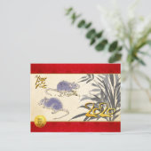 Originele Ratten Bamboe die 2020 HIP schilderen Uitnodiging Briefkaart (Staand voorkant)