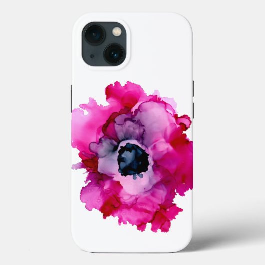 Originele roze pioen iphone case (Achterkant)