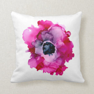 ORIGINELE roze pony met handbeschilderd wit/fuchsi Kussen