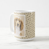 Originele schilderij van Welsh Springer Spaniel - Koffiemok (Voorkant links)