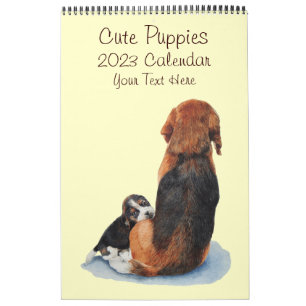 originele schilderijen van schattige puppy dogs 20 kalender