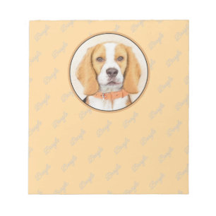 Originele Schildering van Beagle Hound Hond Dier K Notitieblok