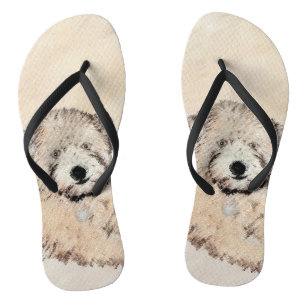 Originele Schildering van Soft Coated Wheaten Terr Teenslippers