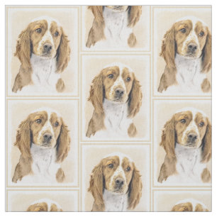 Originele schilderkunst van Welsh Springer Spaniel Stof