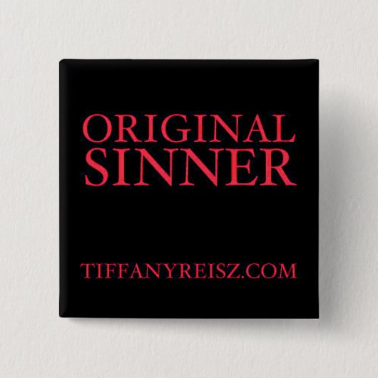 Originele Sinner-Button Vierkante Button 5,1 Cm (Voorkant)