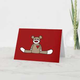 Originele Sock Monkey Tshirts en cadeaus Kaart