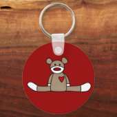 Originele Sock Monkey Tshirts en cadeaus Sleutelhanger (Voorkant)