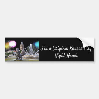 Originele stad Kansas Night Hawk: Plaza fontain Bumpersticker